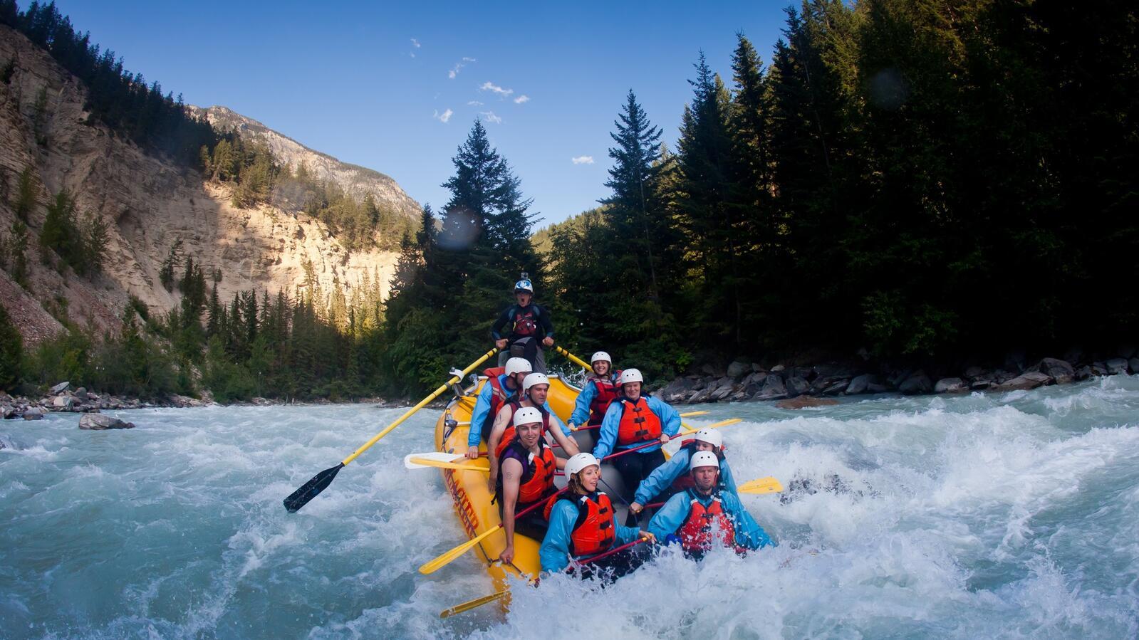 Whitewater rafting near Golden, BC