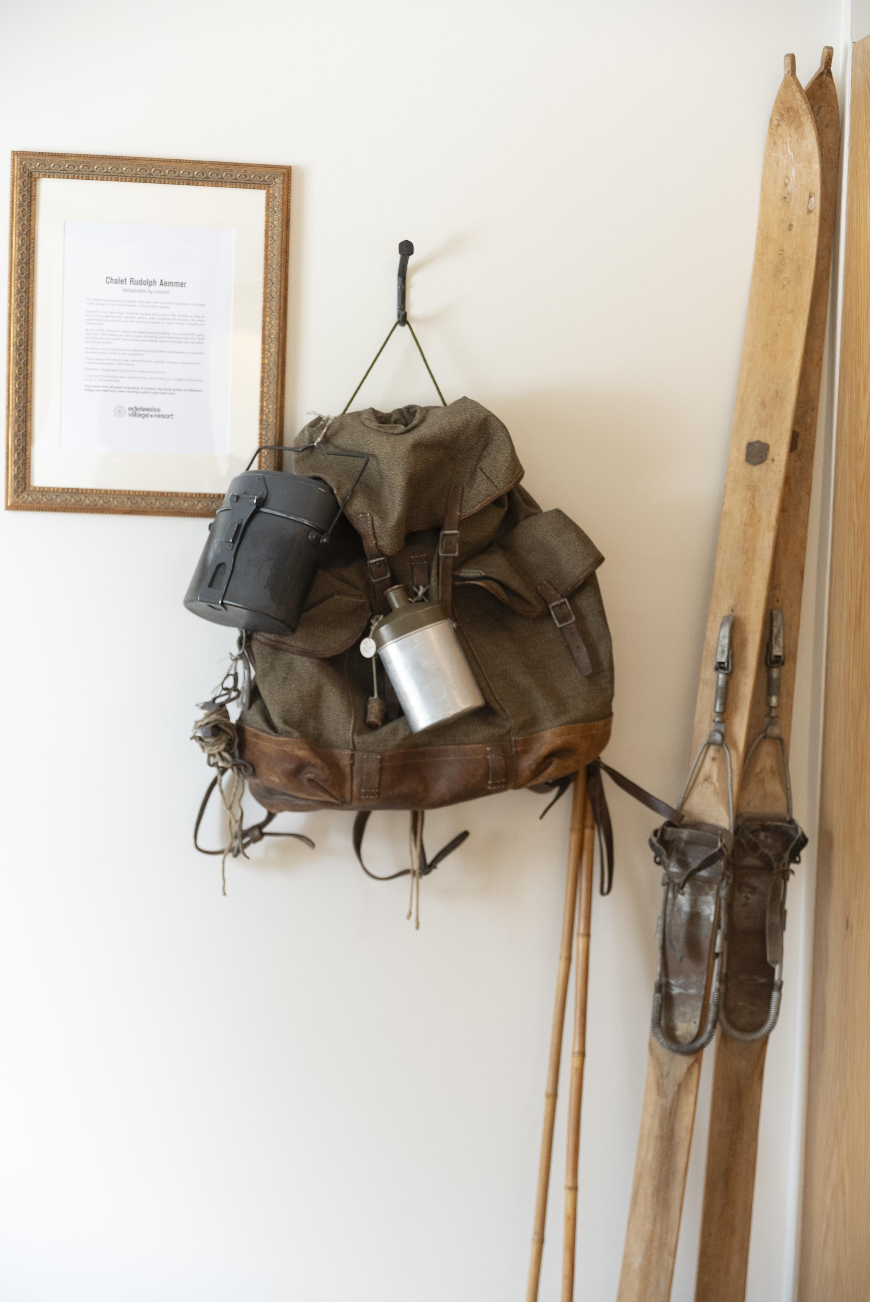 Vintage Swiss guide pack and gear